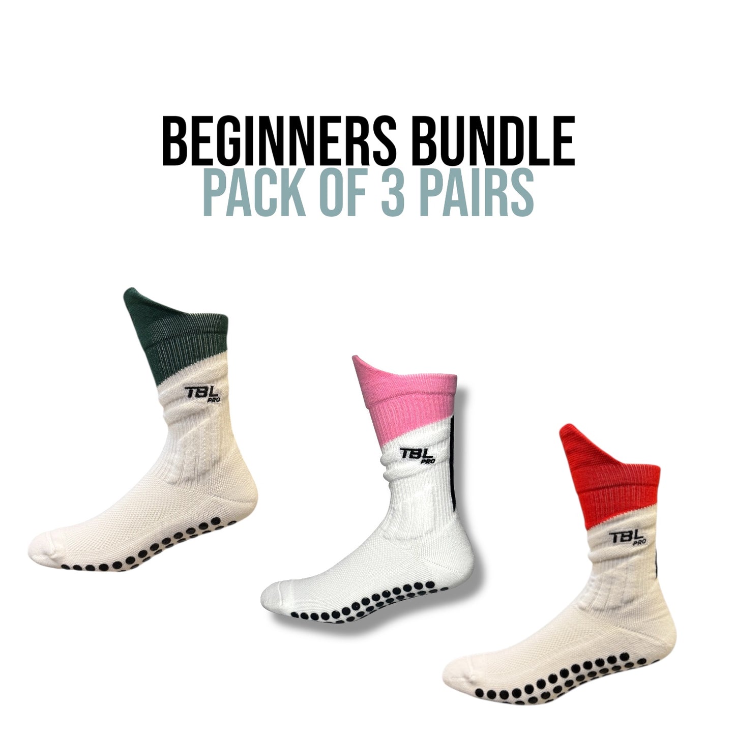 Elite 2.0 - Beginners Bundle - 3Pack Match Day Socks